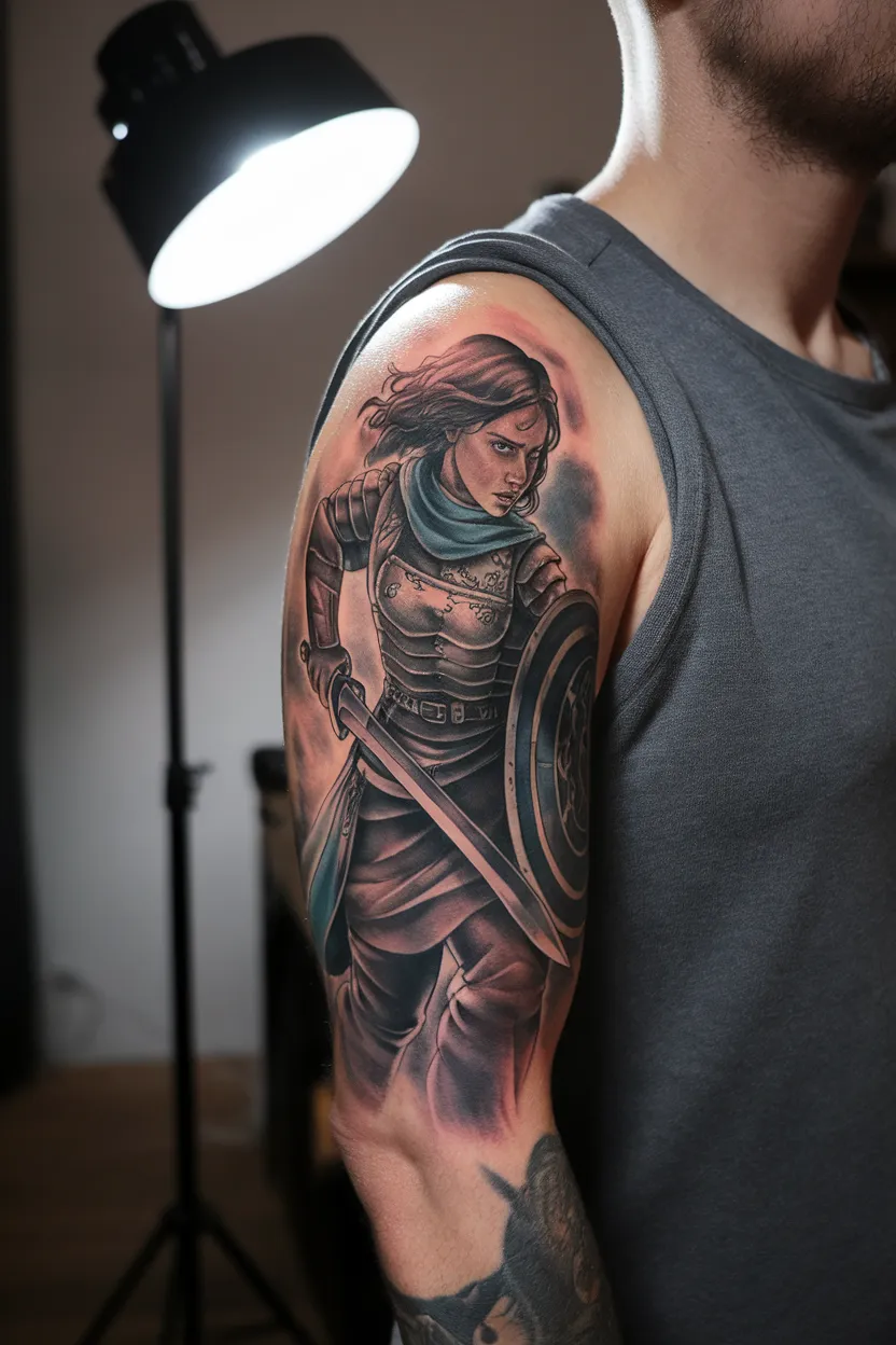Female Warrior Tattoo