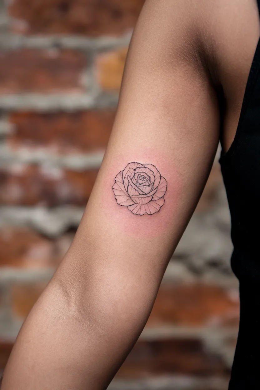 Small Fineline Arm Rose