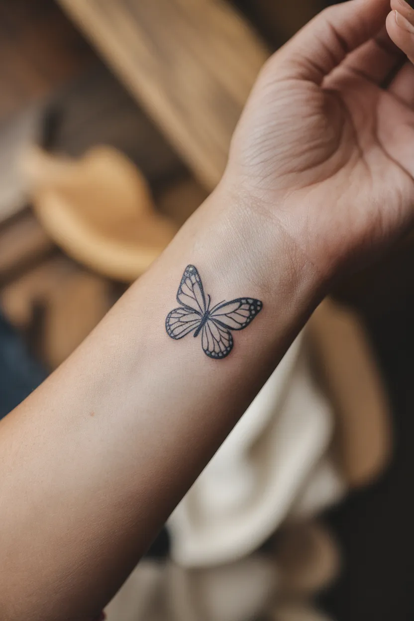Small Butterfly Tattoo 17
