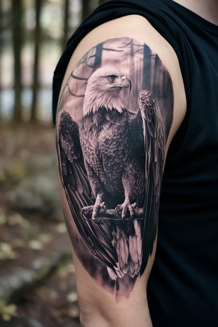 Perched Eagle