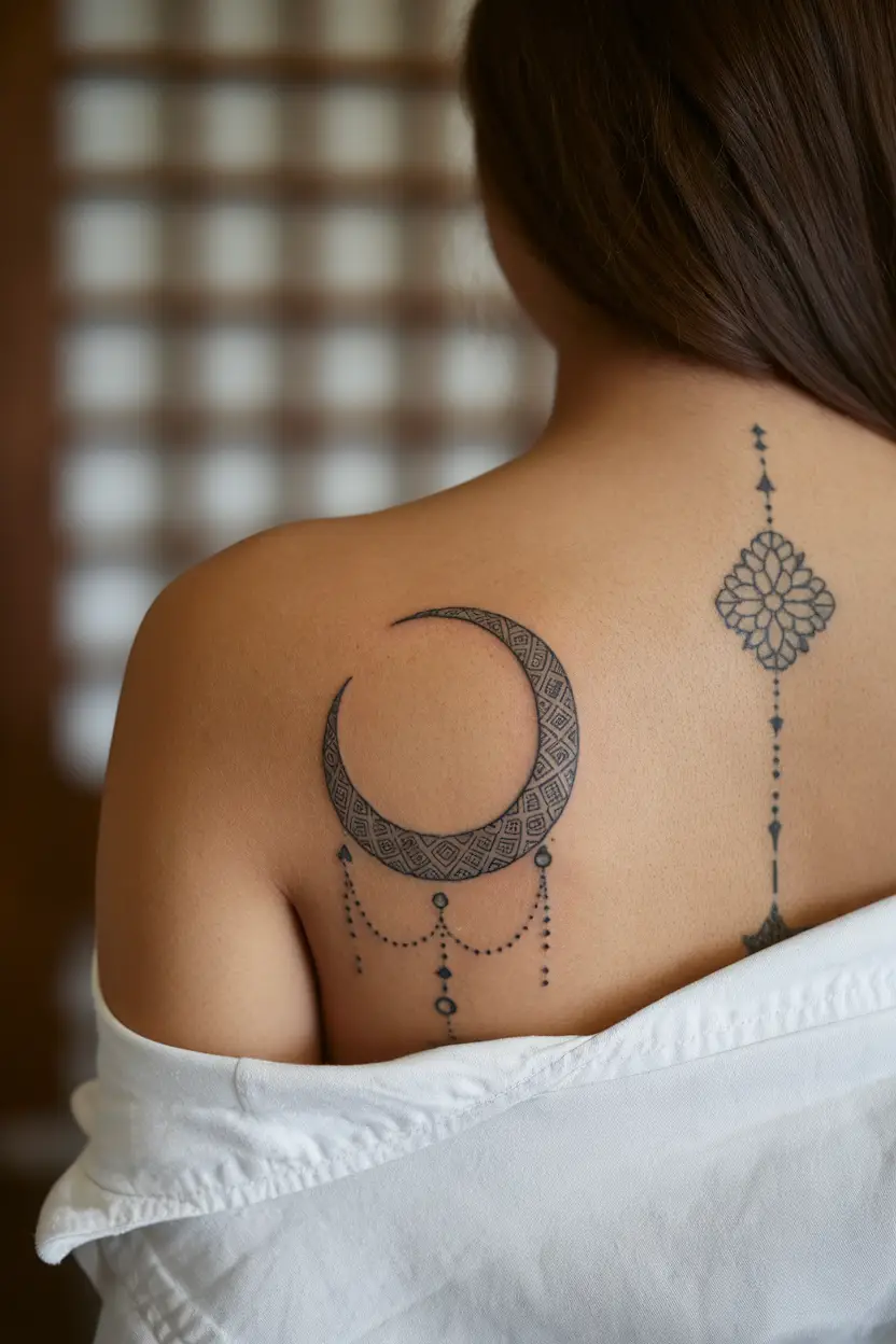 Traditional Korean Ornamental Crescent Moon