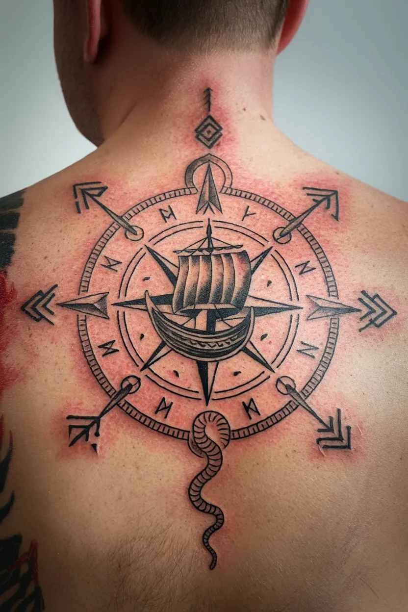 Viking Compass Tattoo 1