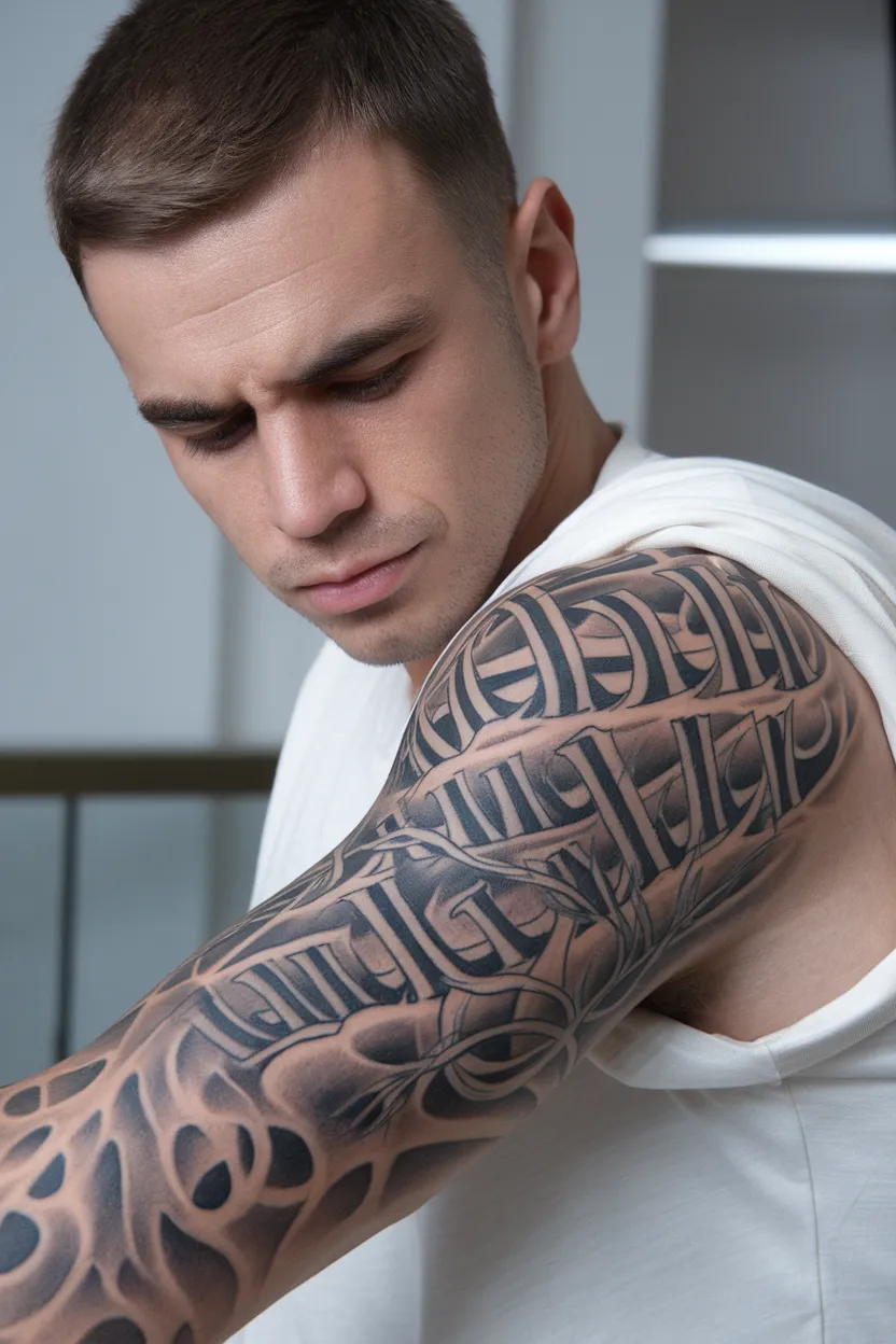 Intertwined Roman Numerals With Vines