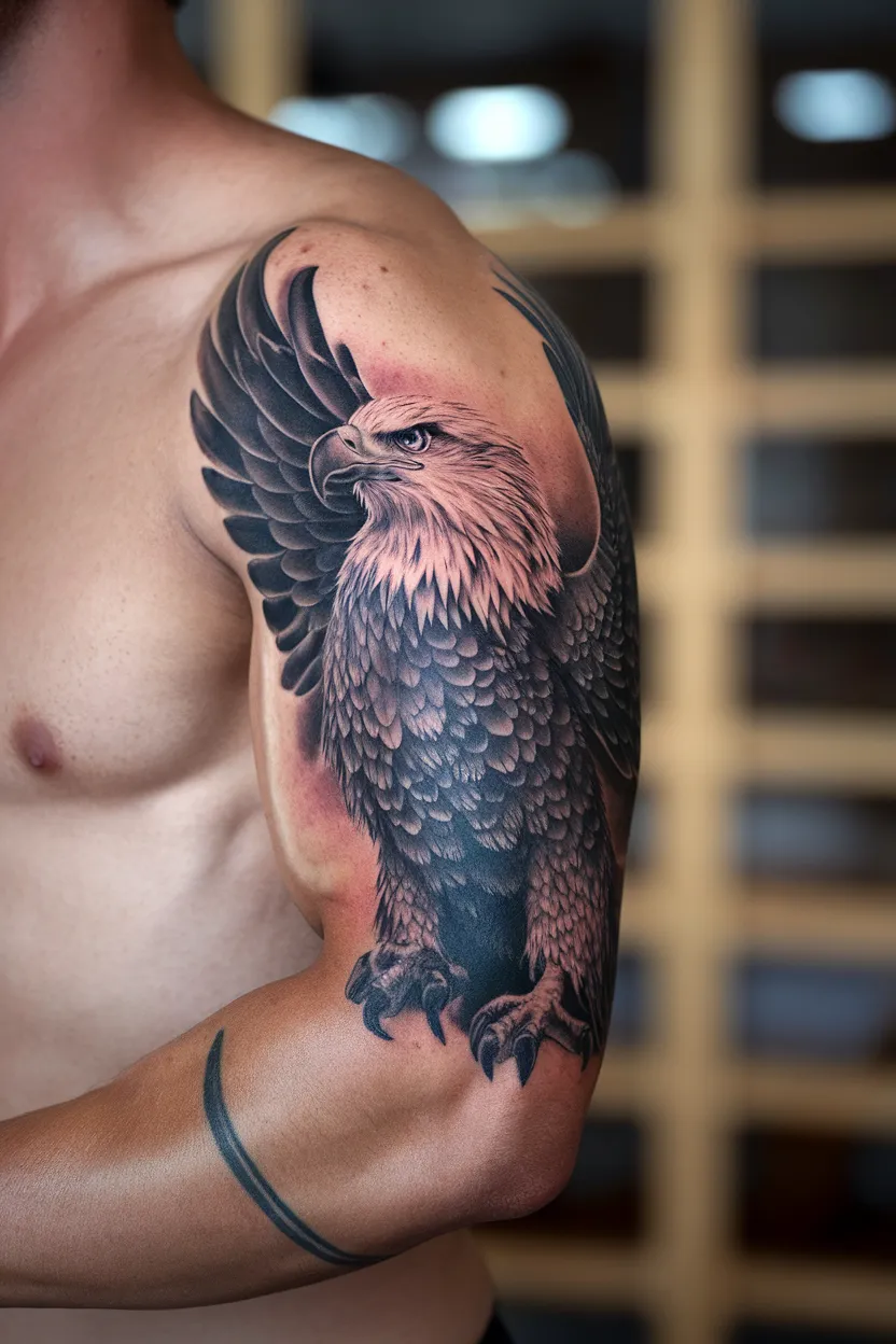Eagle With Ruffled Feathers