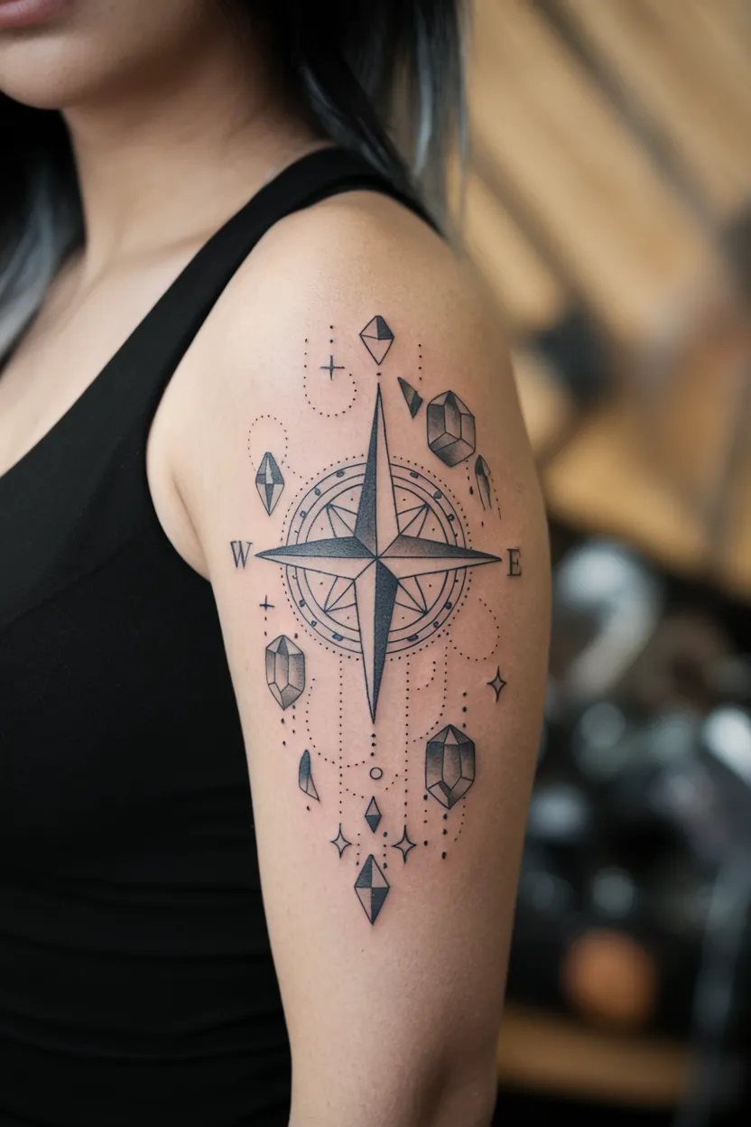 Geometric Floating Tattoo