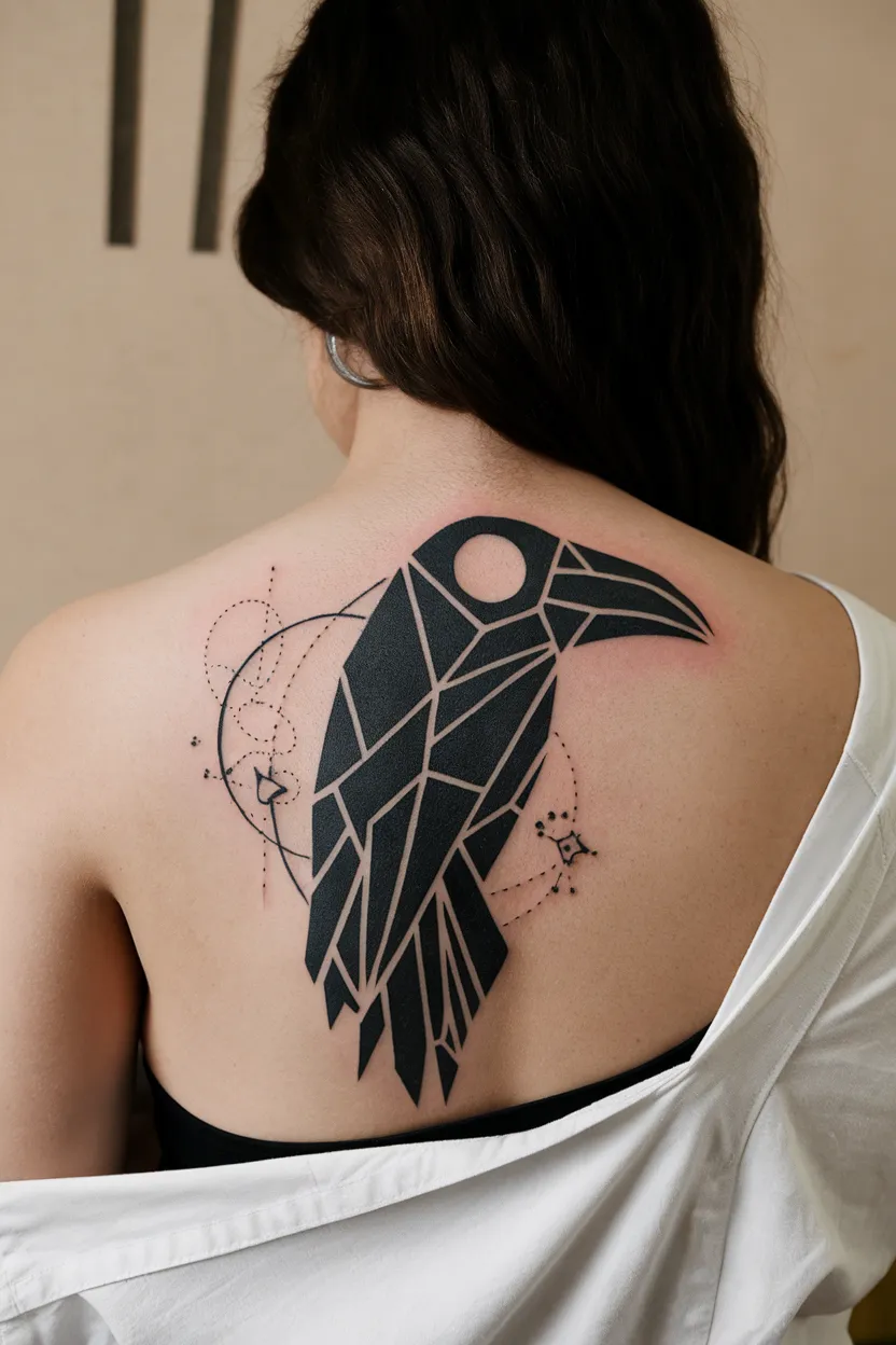 Abstract Geometric Raven