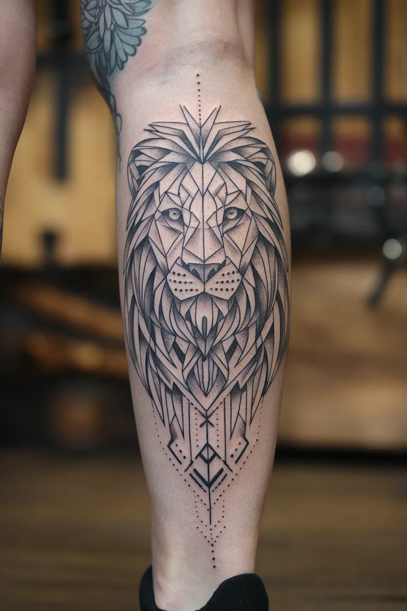 Geometric Lioness Design
