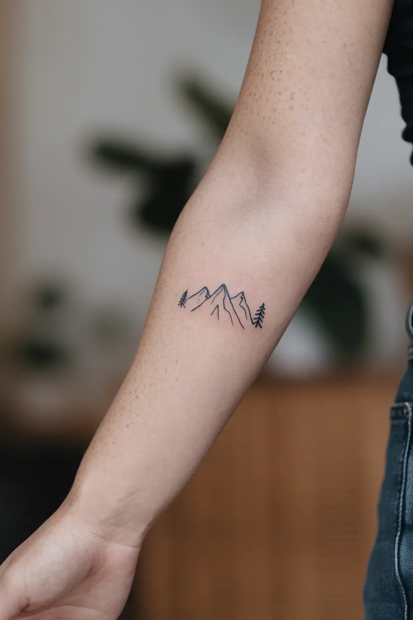 Minimalist Mountain Range