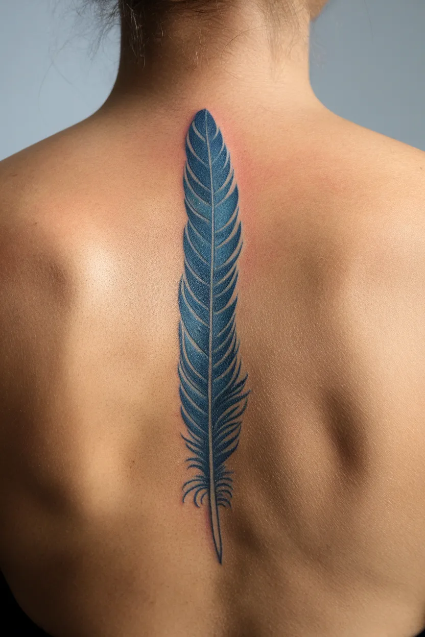 Feather Spine Tattoo