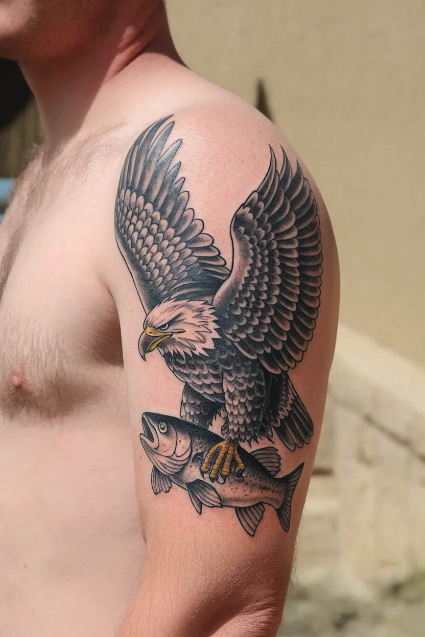 Eagle With Fish in Talons