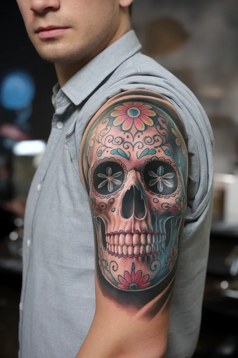 Realistic 3d Sugar Skull