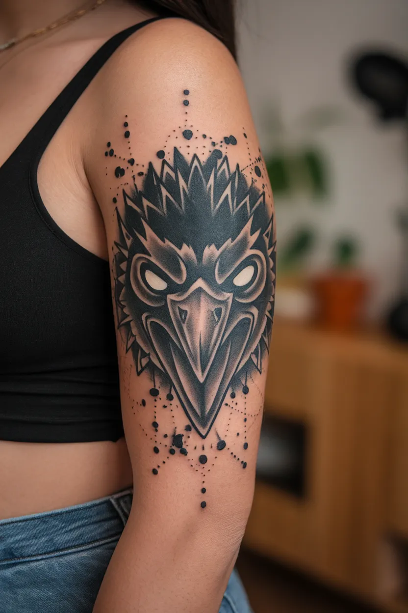 Fierce-Looking Raven Face