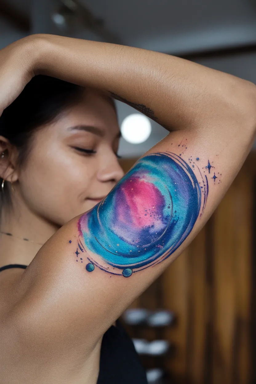 Watercolor Galaxy Design