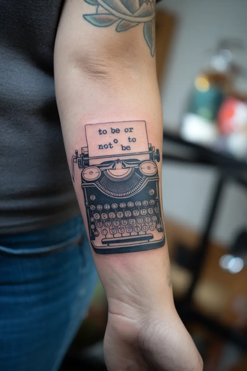 Vintage Typewriter Tattoo