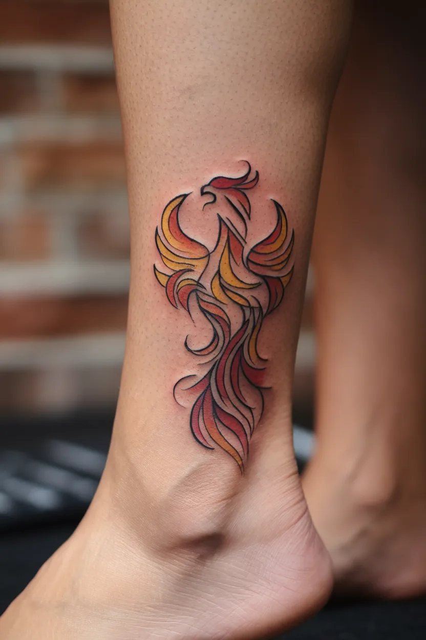 Abstract Phoenix Silhouette