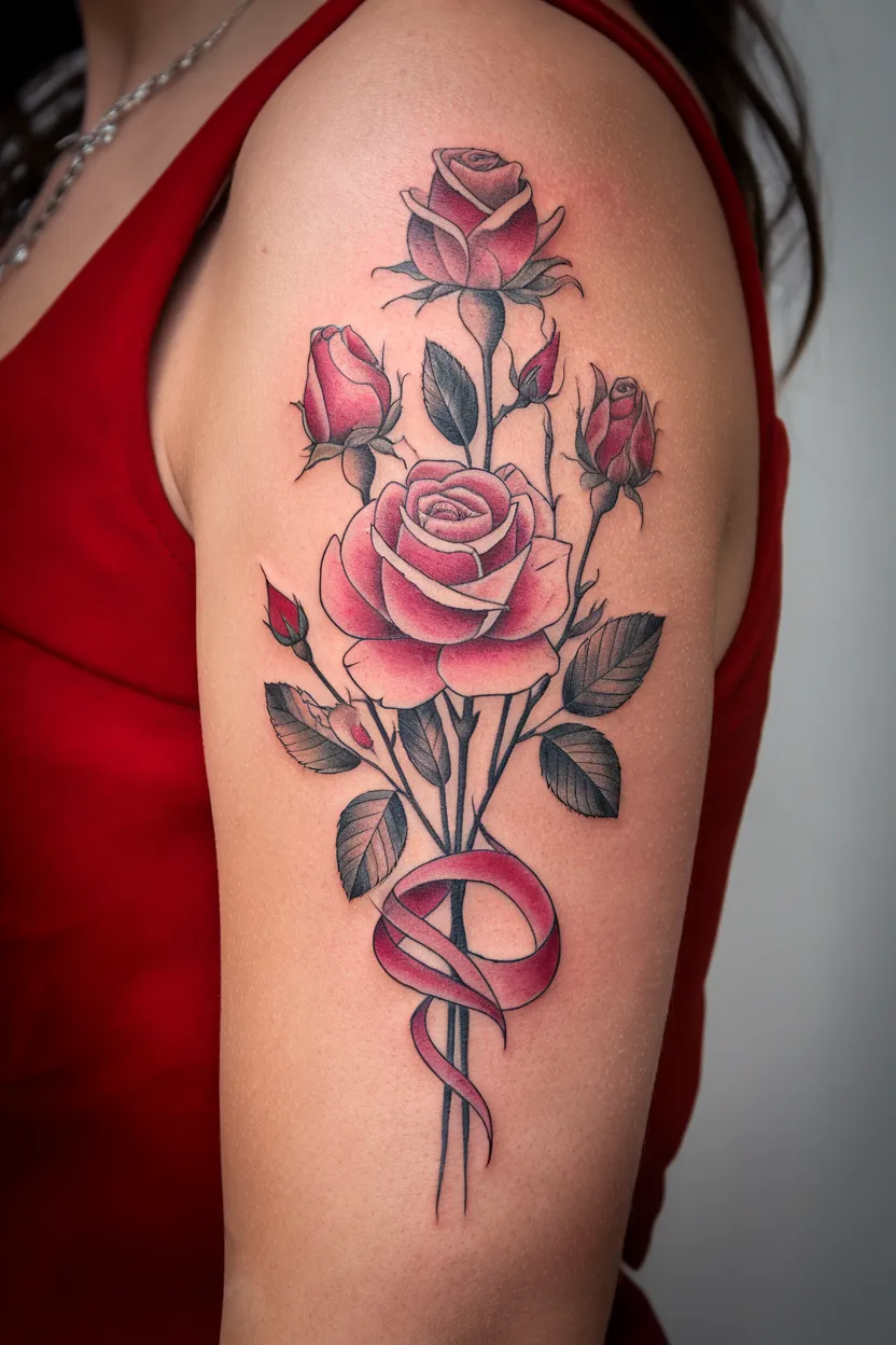 Memorial Roses on Arm