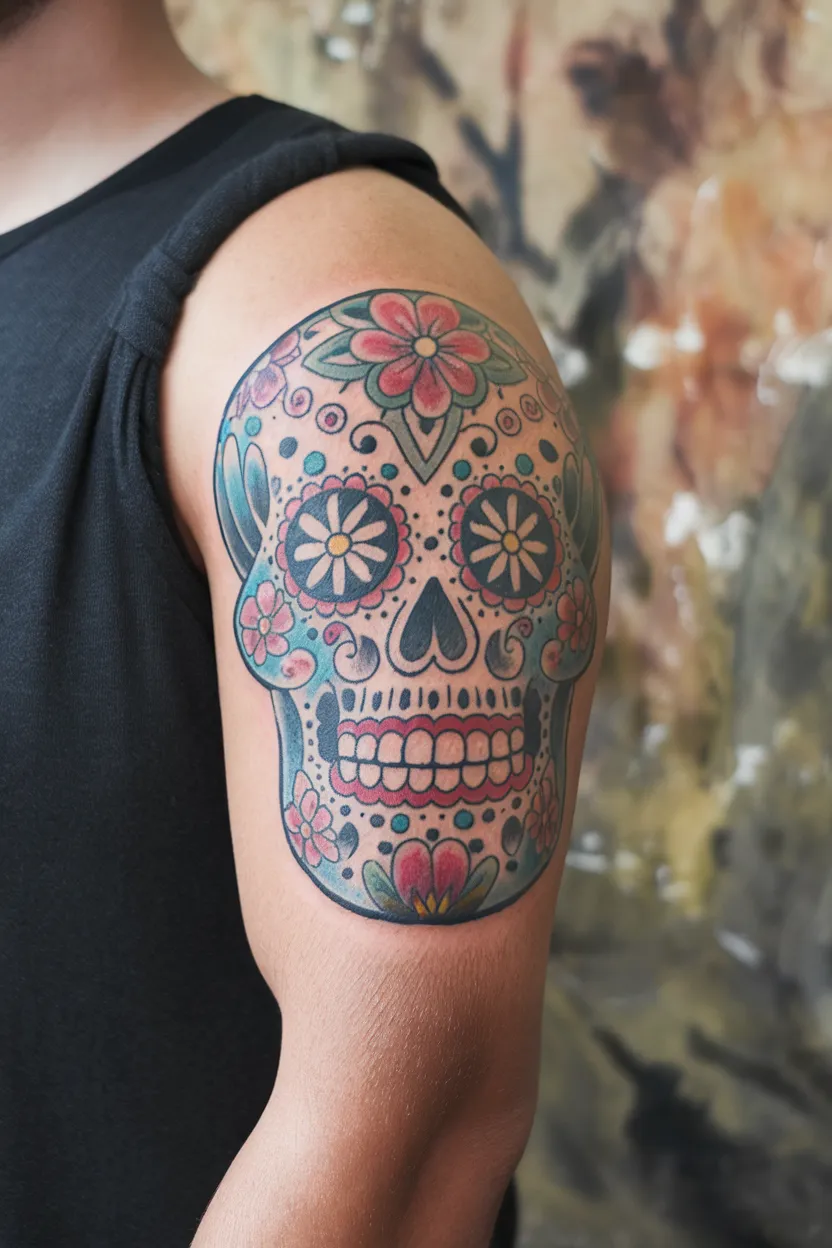 Mexican Folk Art-Inspired Sugar Skull