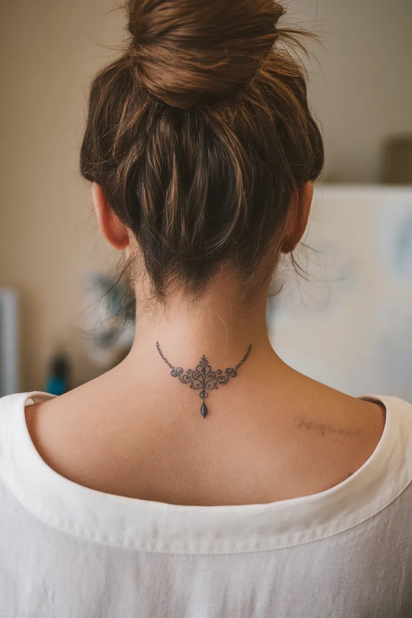 Necklace Neck Tattoo