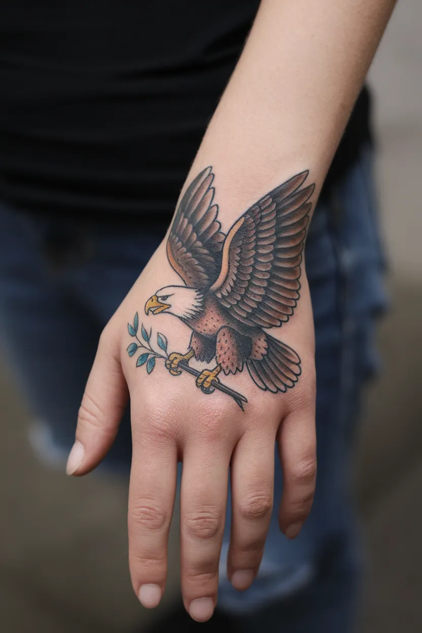 Vintage-Style Eagle Illustration