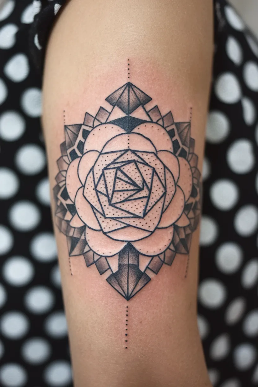 Geometric Rose Design