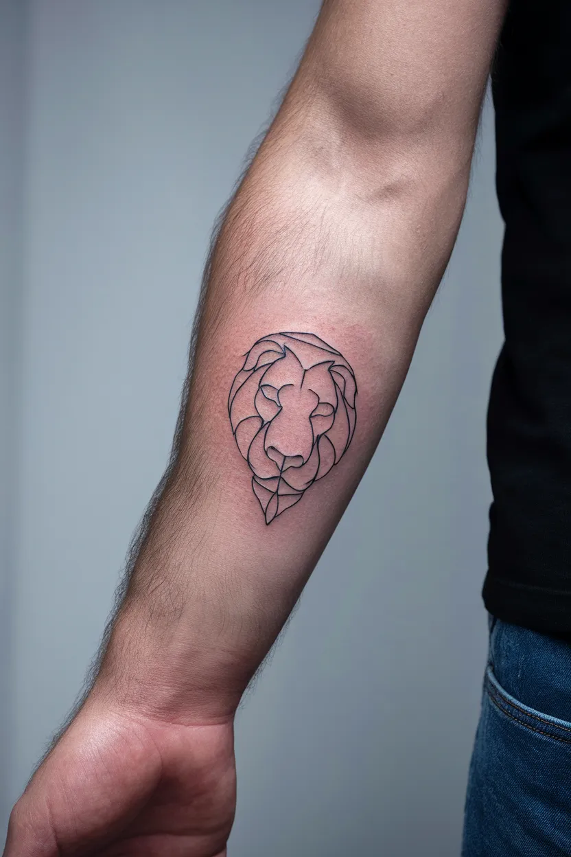 Simple Lion Tattoo 1