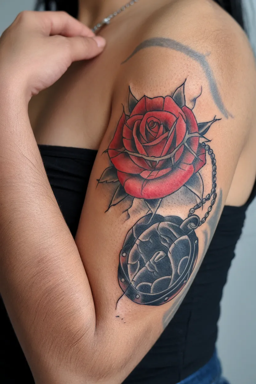 Red Rose With a Locket