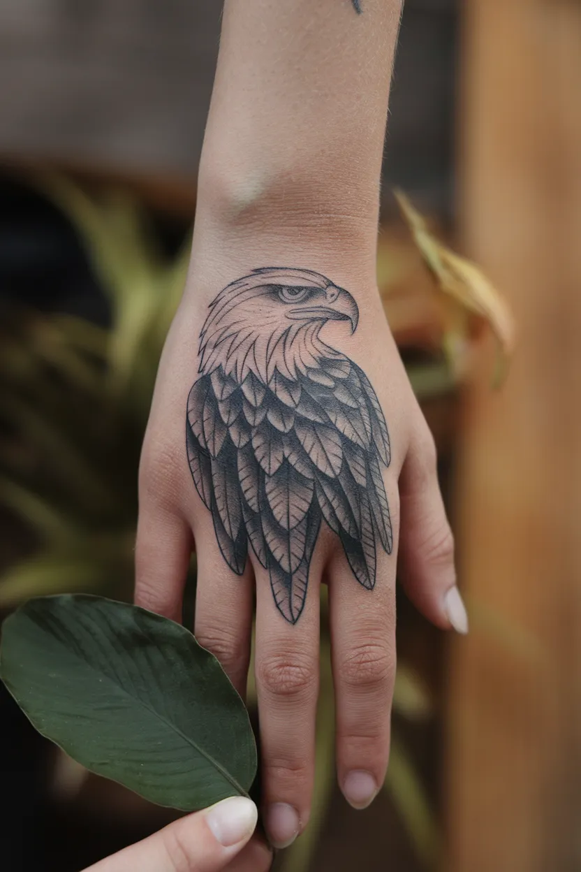 Eagle With Intricate Feather Details