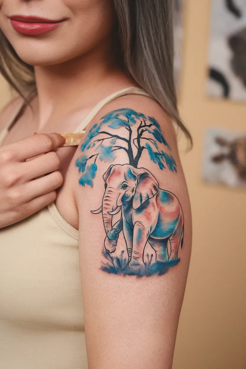 Watercolor Elephant