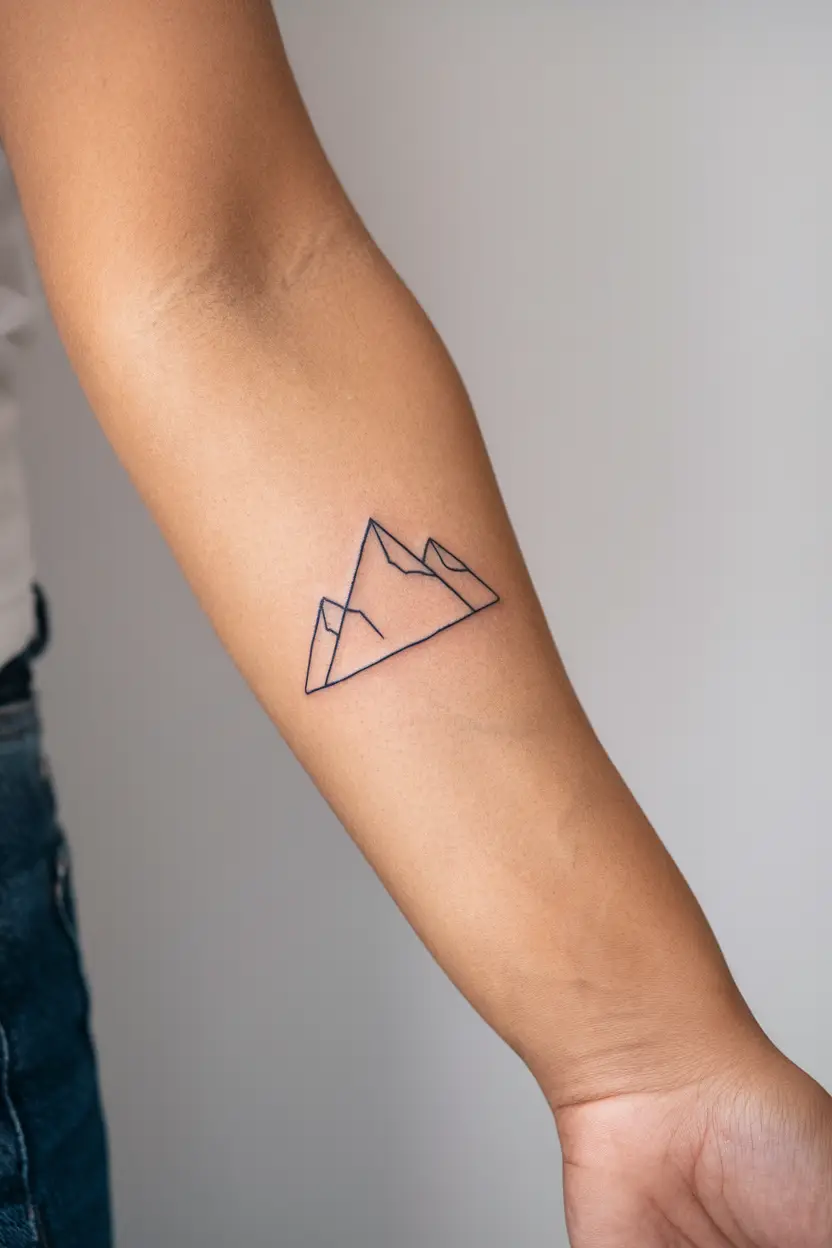 Minimalist Mountain Silhouette