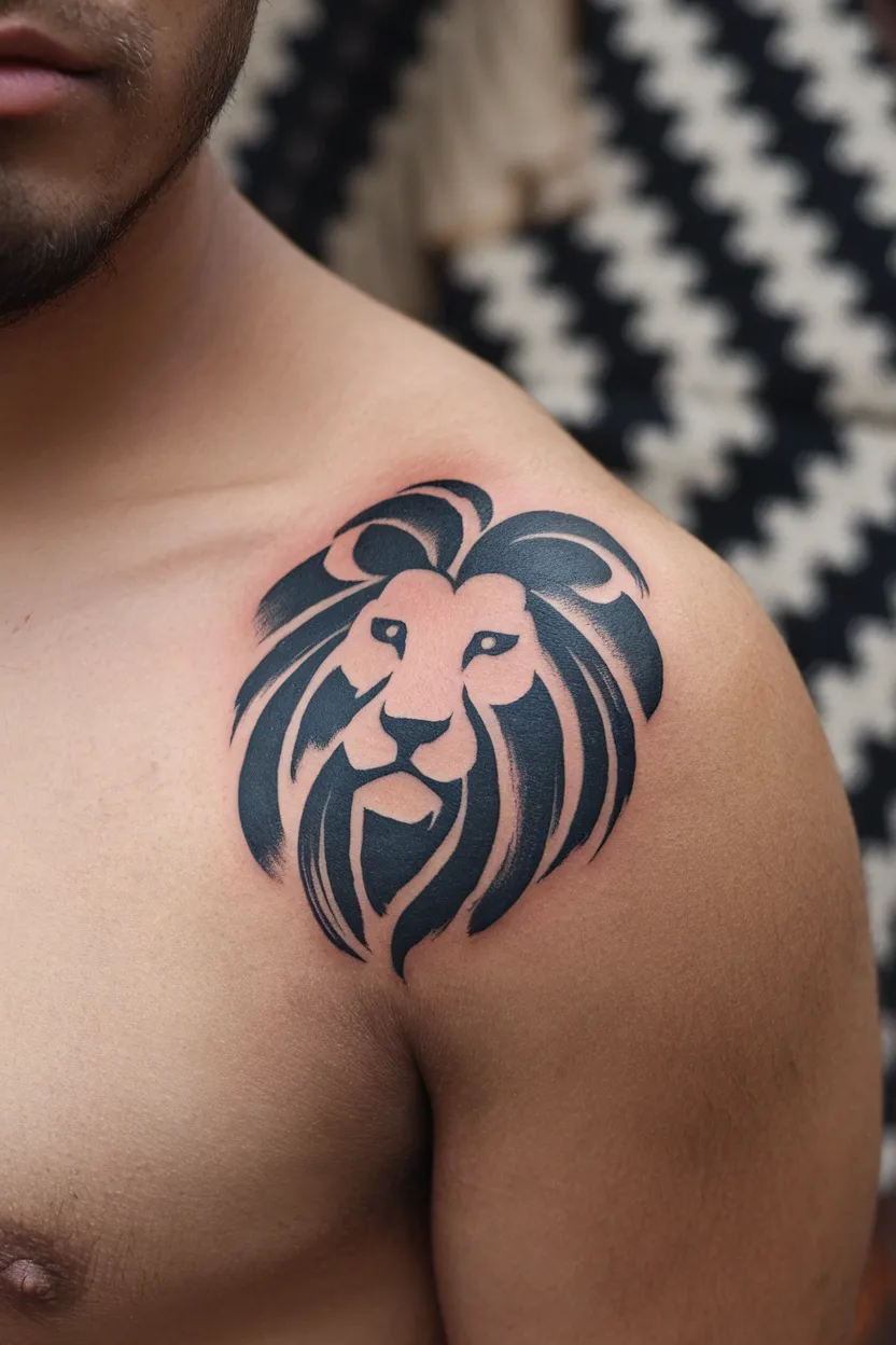 Simple Lion Tattoo 4
