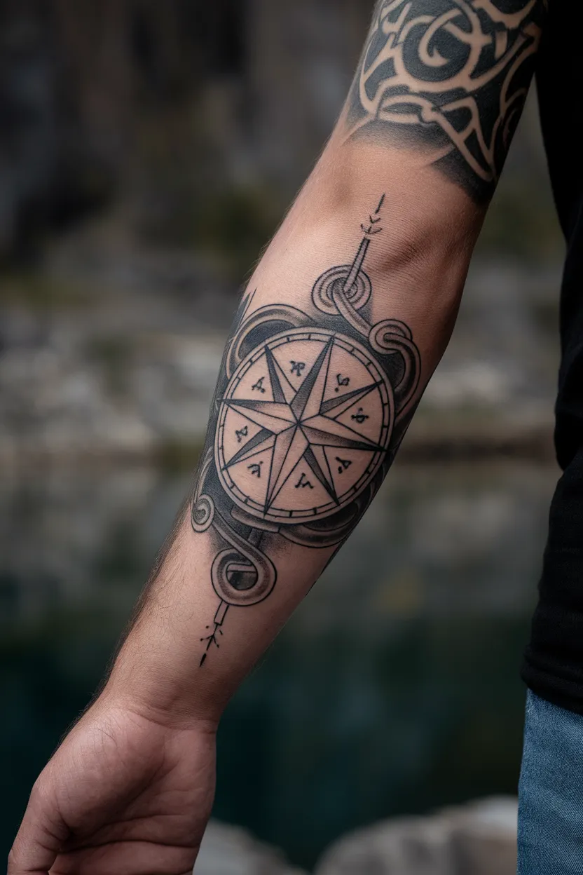 Viking Compass Tattoo 2