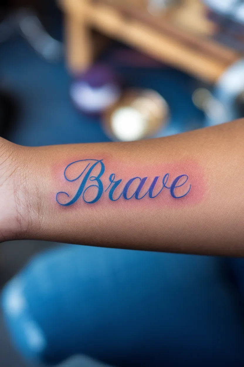 Single Word in Cursive