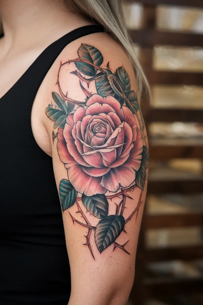 Floral Cover-up on Shoulder