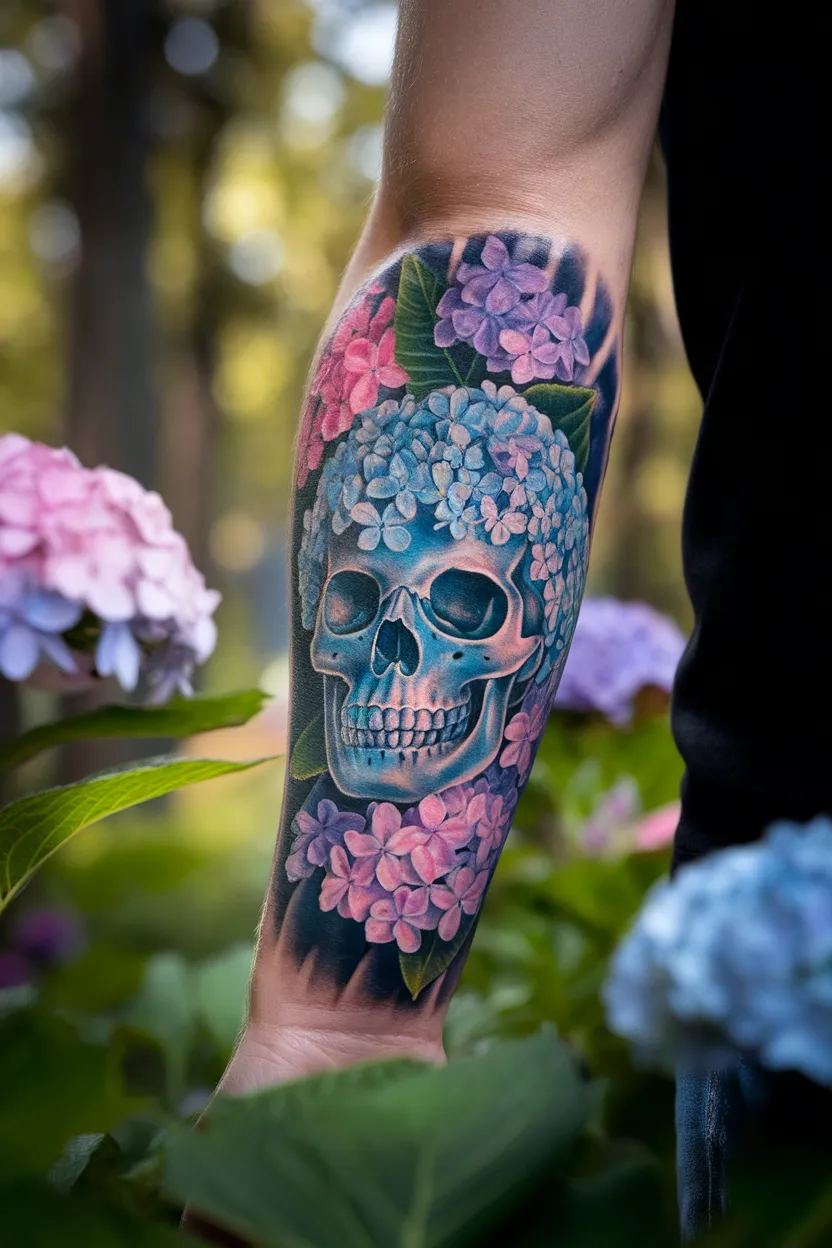Hydrangea Skull Cluster